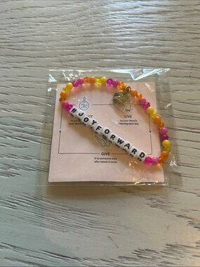 Little Words Project Beaded Kids Bracelet - Pink, Yellow & Orange #JOYFORWARD